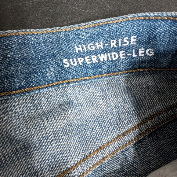 J. Crew High Rise Super Wide Leg Blue Elliott Wash 90s Jeans Size 28 - Picture 4 of 9